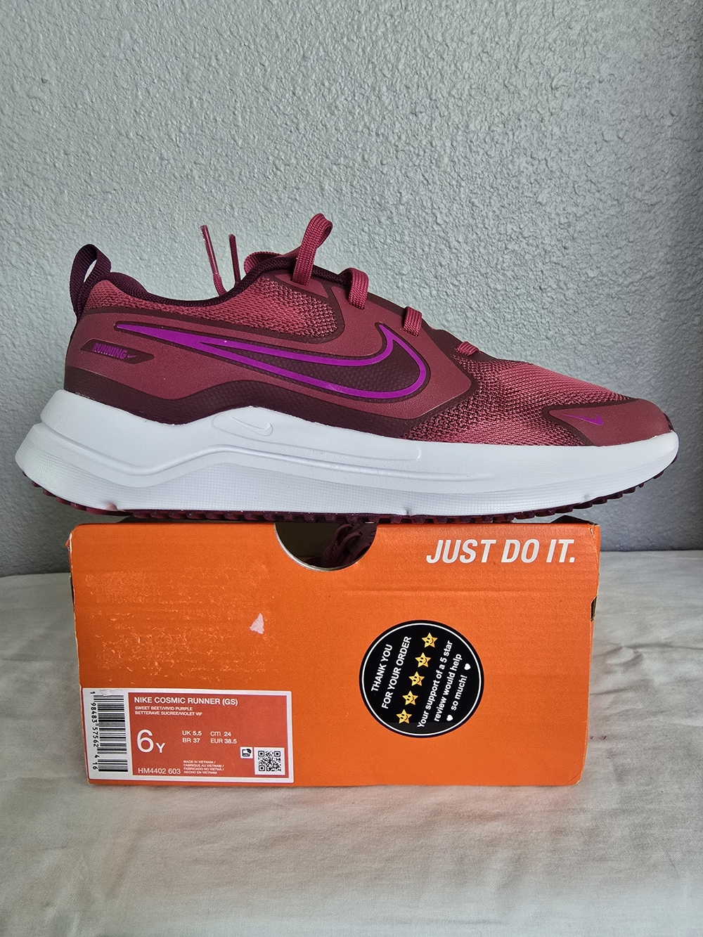 Nike Cosmic Runner Pink and Purple Athletic Sneaker